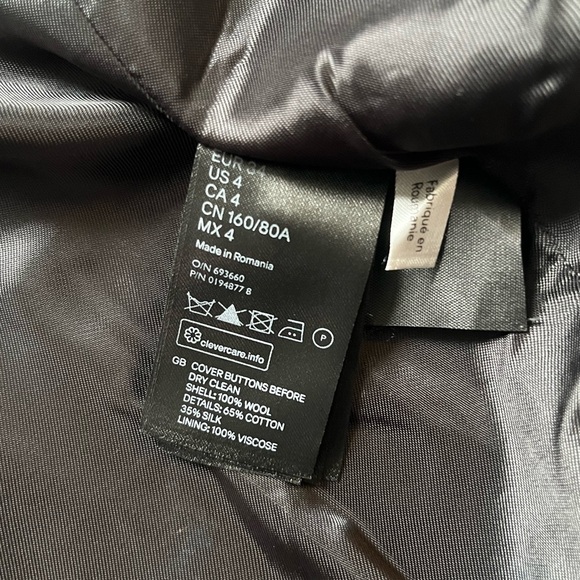 Isabel MARANT pour H&M Wool Tuxedo Jacket in Black - Size 4 - Picture 7 of 8